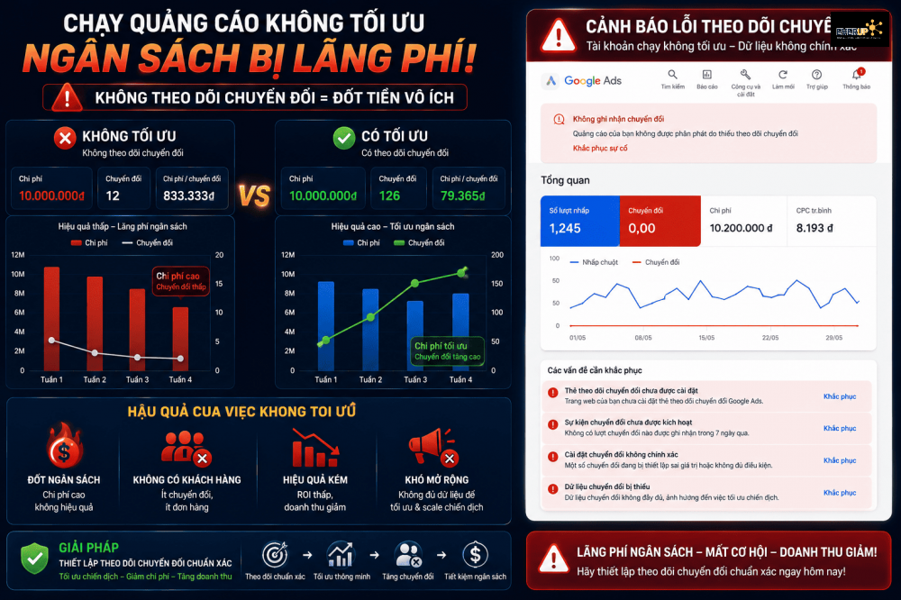 Các sai lầm thường gặp khi chạy Google Ads khiến lãng phí ngân sách và cách khắc phục
