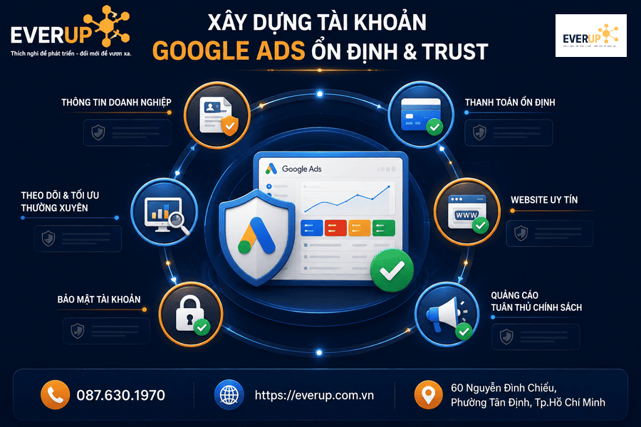 Các yếu tố xây dựng tài khoản Google Ads ổn định và trust