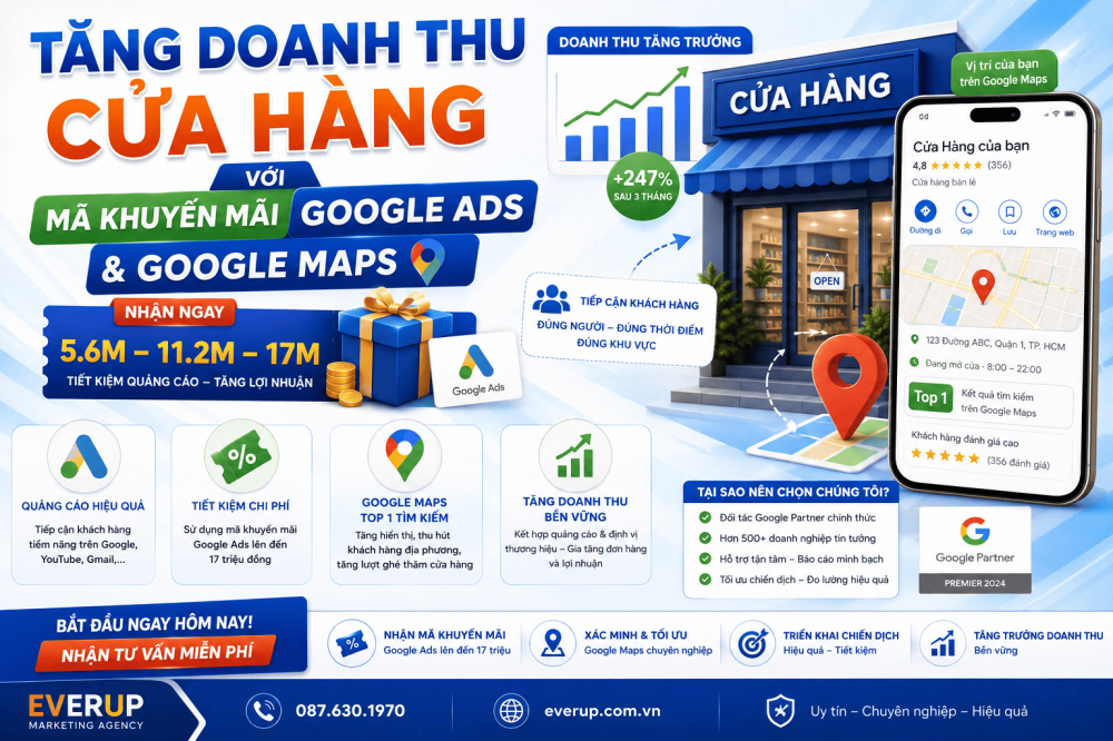 Tăng Doanh Thu Cửa Hàng Với Mã Khuyến Mãi Google Ads & Google Maps